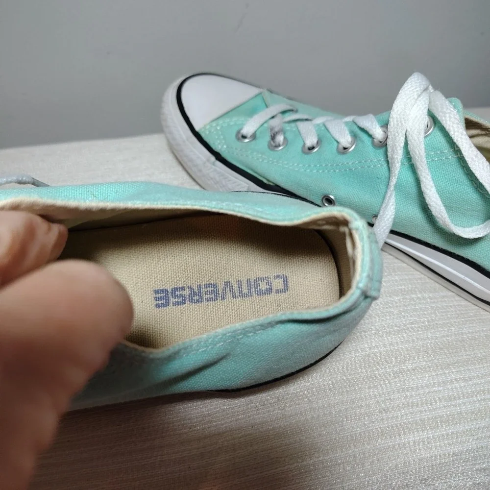 Converse Unisex‎ CT All Star Teal Green Sneakers Size M 8 W 10 Low Top - Picture 7 of 13